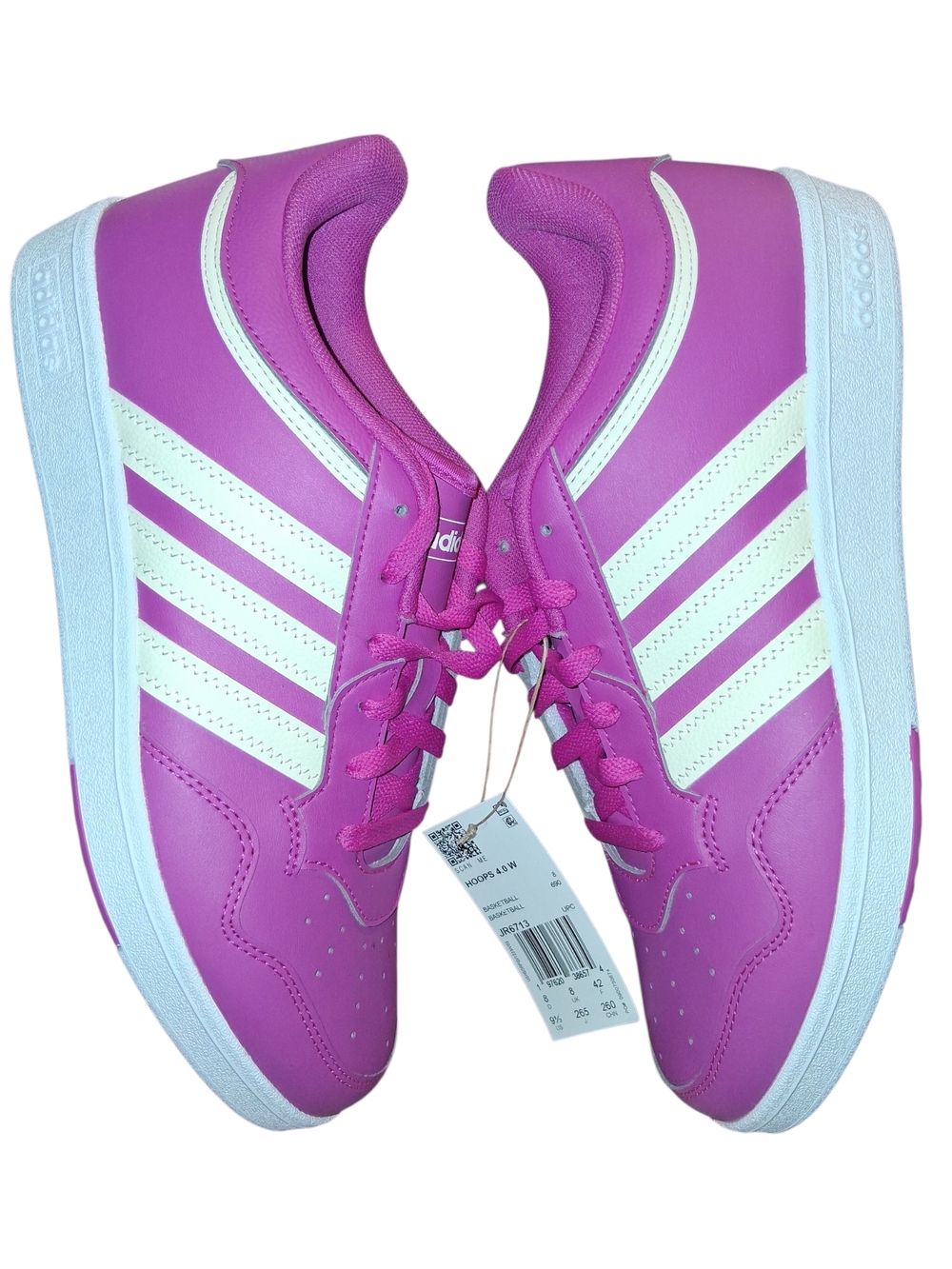 adidas Pink and White Women's Low-Top Sneakers
